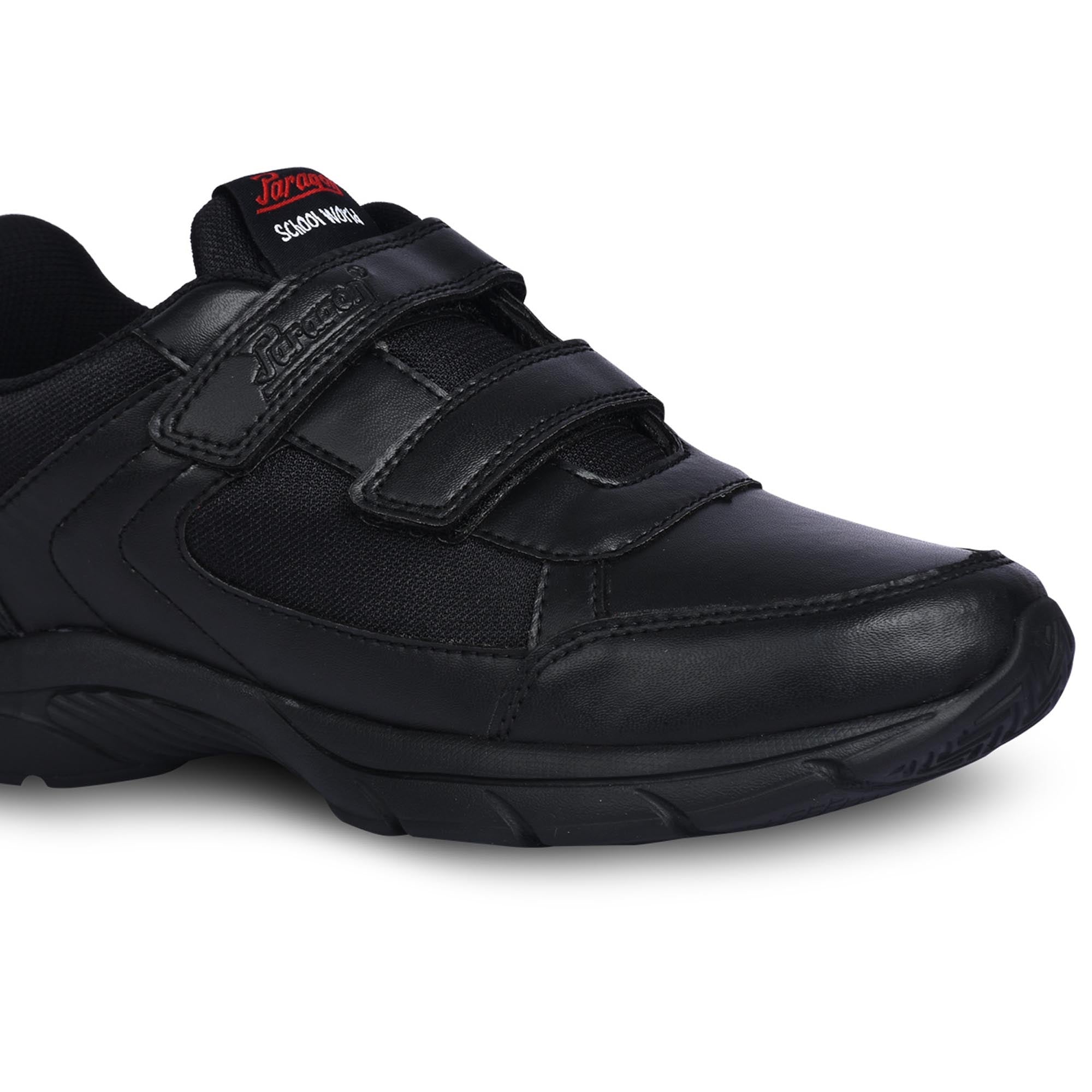 Paragon FBK0774B Kids Boys Girls School Shoes Comfortable Cushioned Soles | Durable | Daily &amp; Occasion wear Black