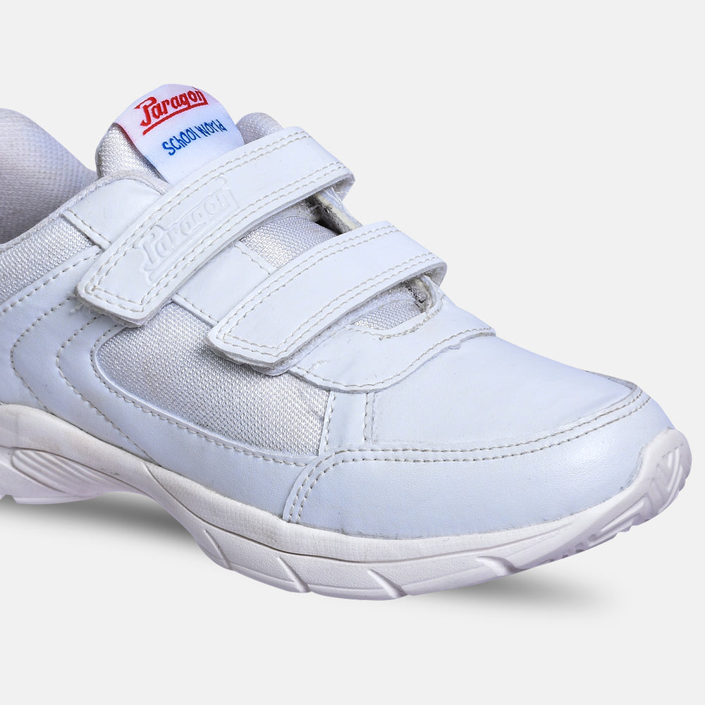 Paragon FBK0774K Kids Boys Girls School Shoes Comfortable Cushioned Soles | Durable | Daily &amp; Occasion wear White