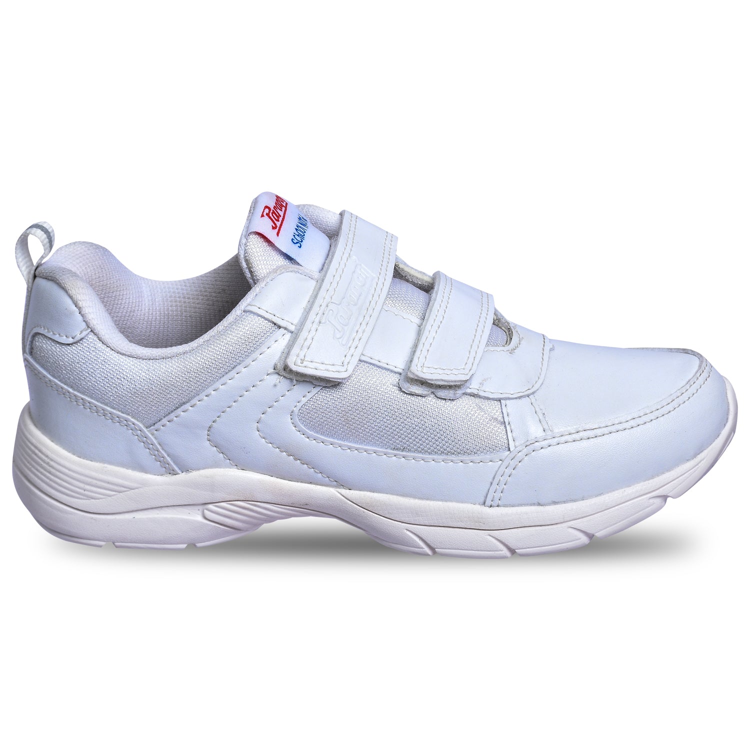 Paragon FBK0774B Kids Boys Girls School Shoes Comfortable Cushioned Soles | Durable | Daily &amp; Occasion wear White