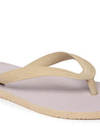 Men's Beige Rubber Based Flip-Flops