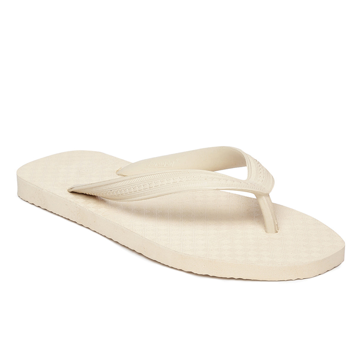 Men&#39;s White Rubber Based Flip-Flops