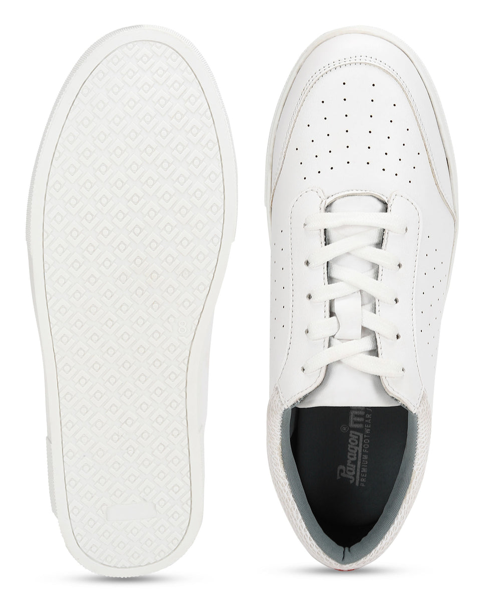 Paragon Max K1013G Men Casual Shoes | Stylish Walking Outdoor Shoes for Everyday Wear | Smart &amp; Trendy Design  | Comfortable Cushioned Soles White