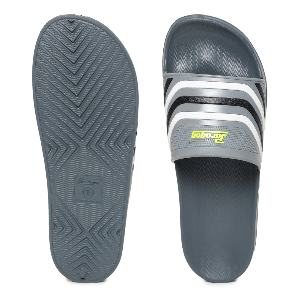 Paragon K10903G Men Casual Sliders | Stylish Trendy Lightweight Slides | Casual &amp; Comfortable Slippers | Everyday Use