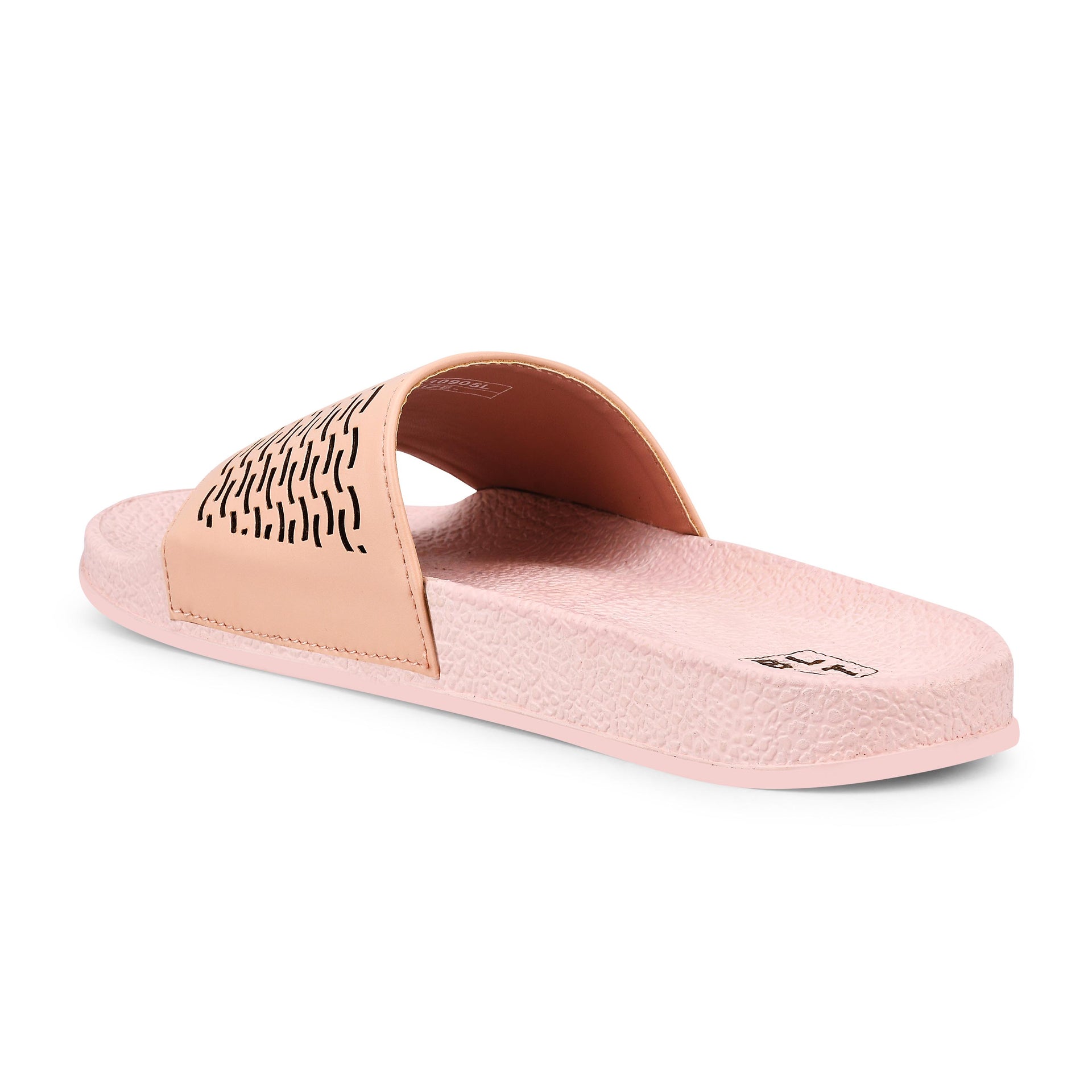 Paragon Pink Ladies Sliders DressBerry Women Pink Self Design Sliders