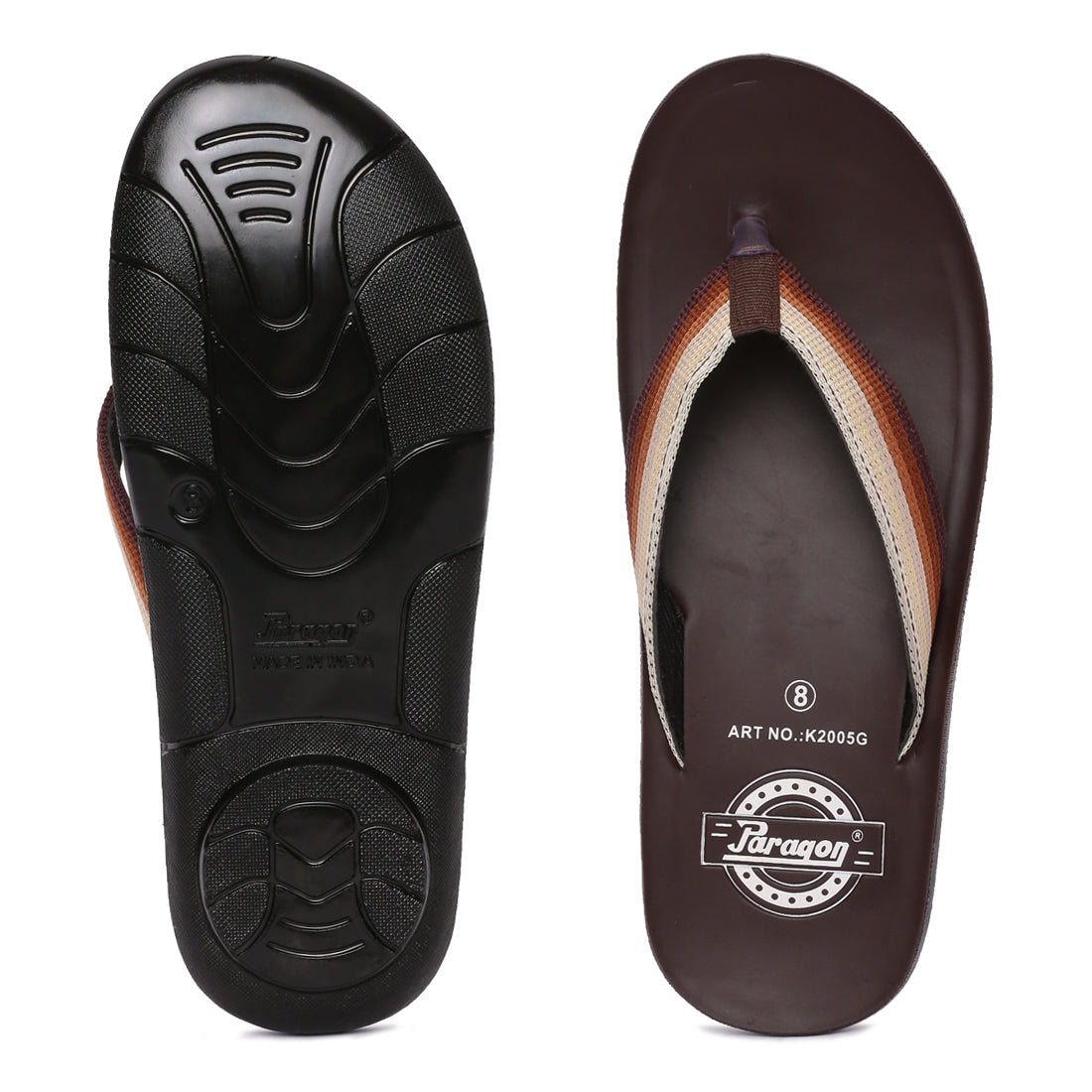 Paragon  K2005G Men Stylish Lightweight Flipflops | Casual &amp; Comfortable Daily-wear Slippers for Indoor &amp; Outdoor | For Everyday Use