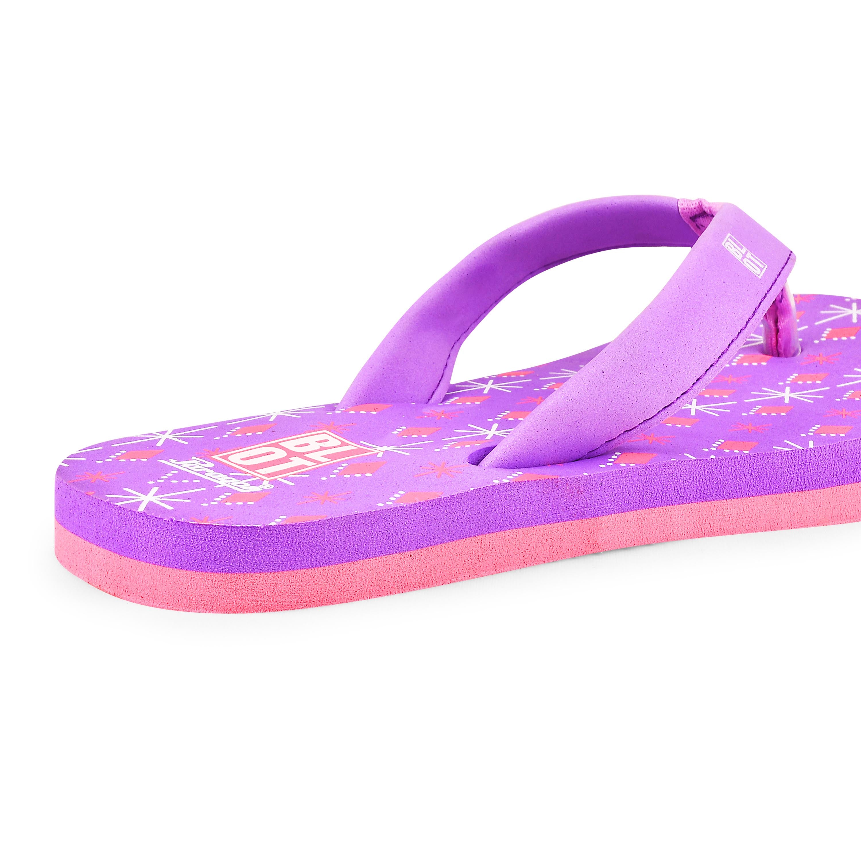 Paragon Bolt Purple Lightweight Flip Flops for Women