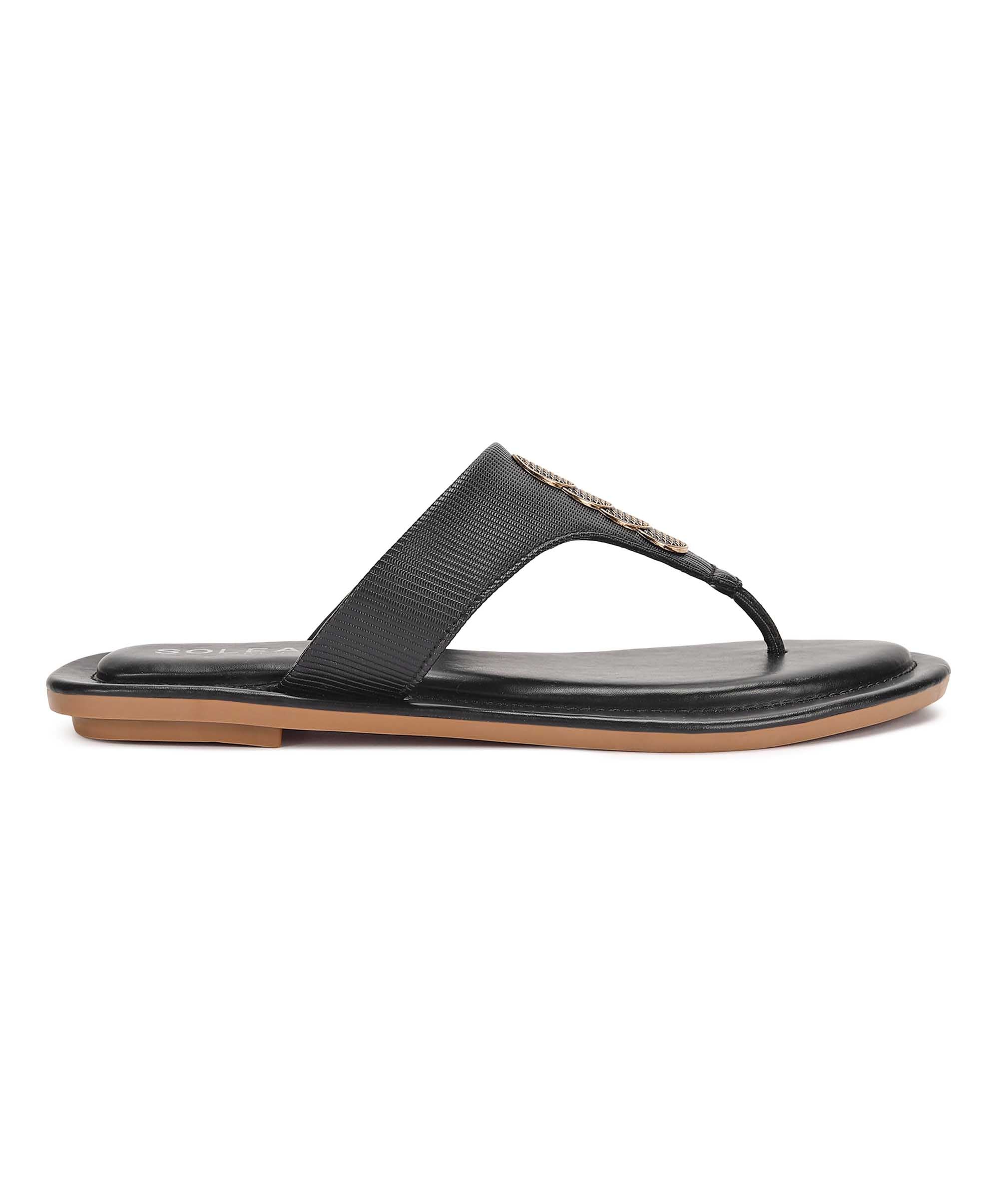 Buy Men Black Ethnic Sandals Online | SKU: 18-262-11-40-Metro Shoes