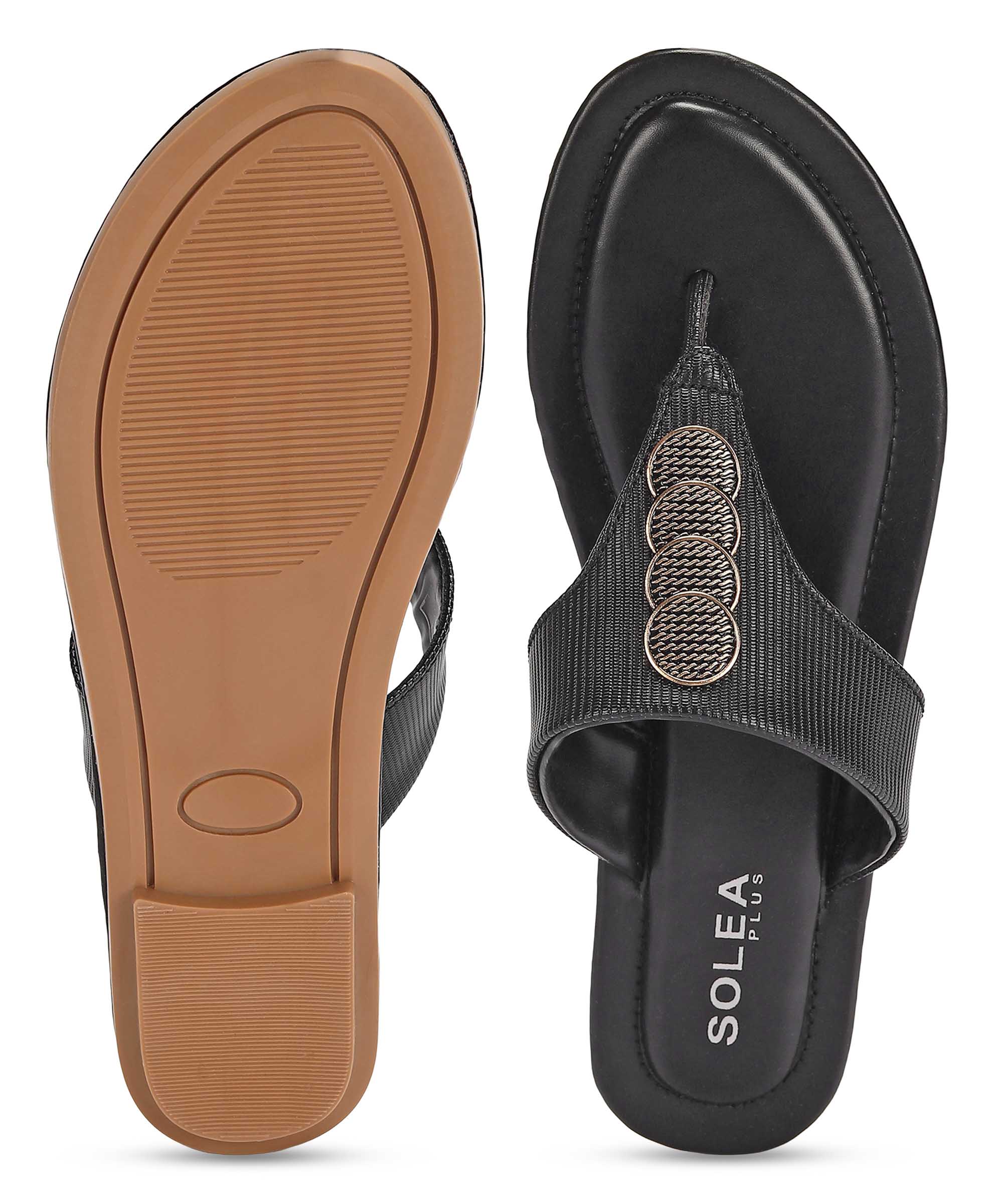 Black leather best sale flip flops womens