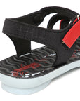 Women's Black-Red Mascara Sandals -(PU5006L_BKR)