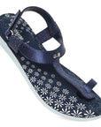 Women's Blue Mascara Sandals -(PU5008L_BLU)