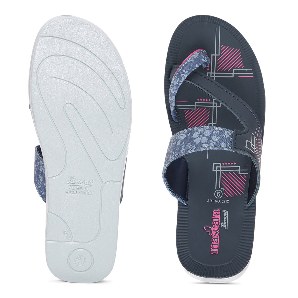 Women's Blue Mascara Sandals -(PU5212L_BLU)