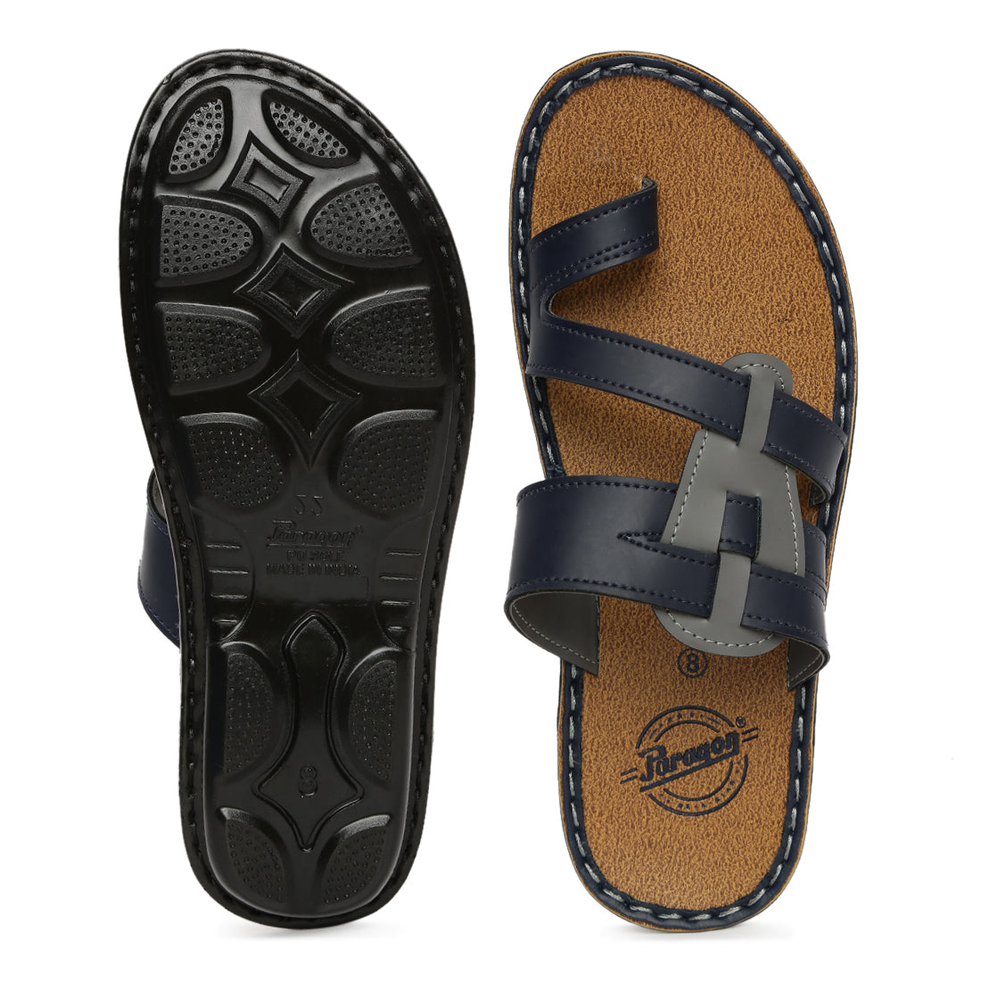 Paragon Vertex Casual Sandals for Men | Trendy Blue Daily Wear Sandals