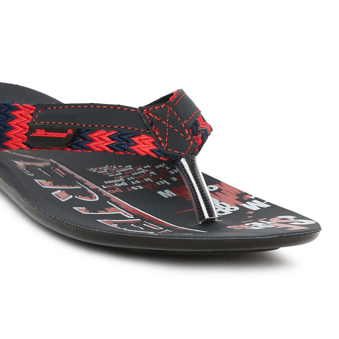 Paragon Vertex Casual Slippers for Men | Red Slip-on Sandals for Everyday Use
