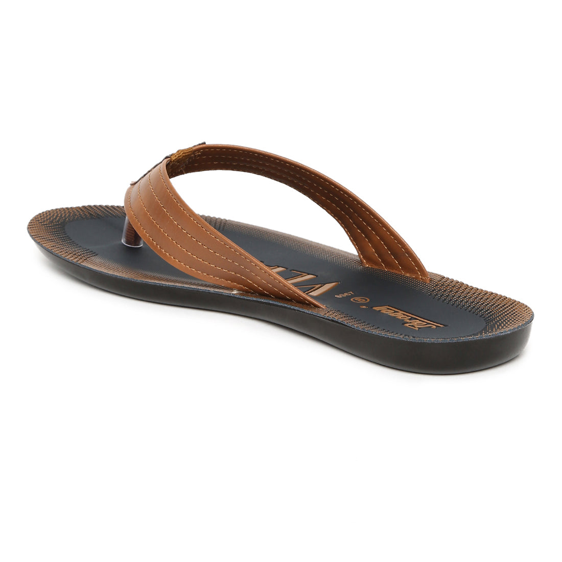 Paragon Vertex Casual Slippers for Men | Tan Daily Wear Slippers