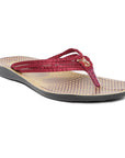 Women's Maroon Fabric  Rexine Sandals (PU7074L_MAR)