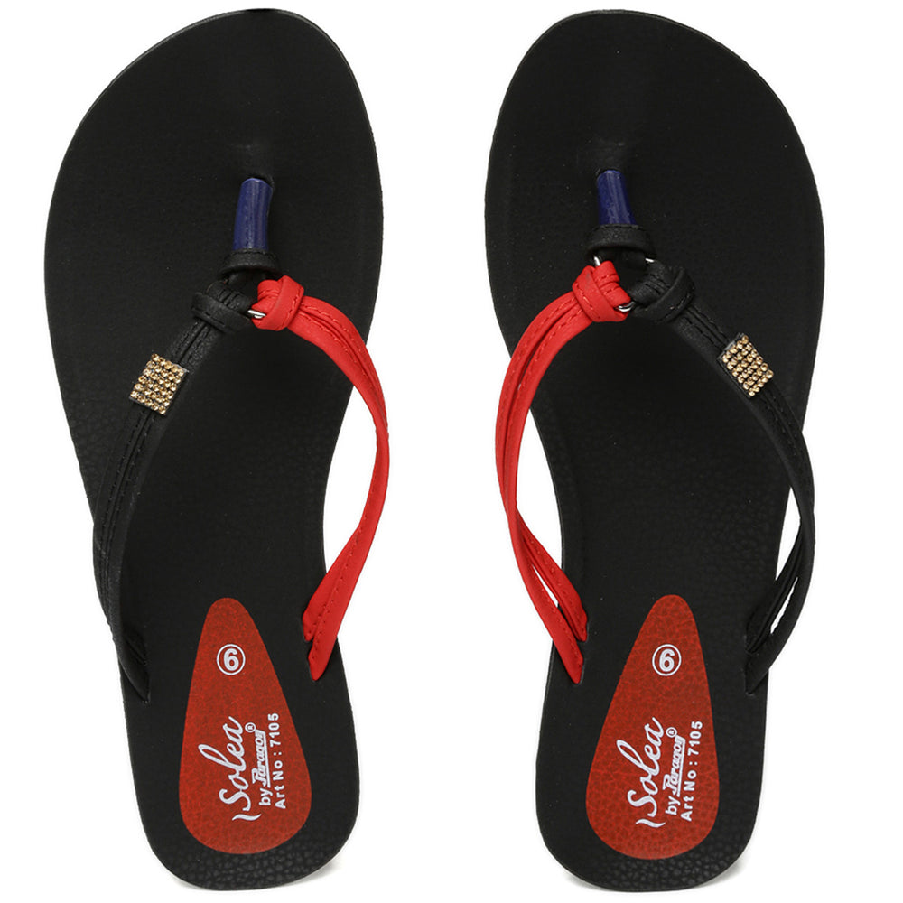 Paragon PU7105L Women Stylish Lightweight Flipflops | Comfortable soles| Casual &amp; Trendy Slippers | Indoor &amp; Outdoor