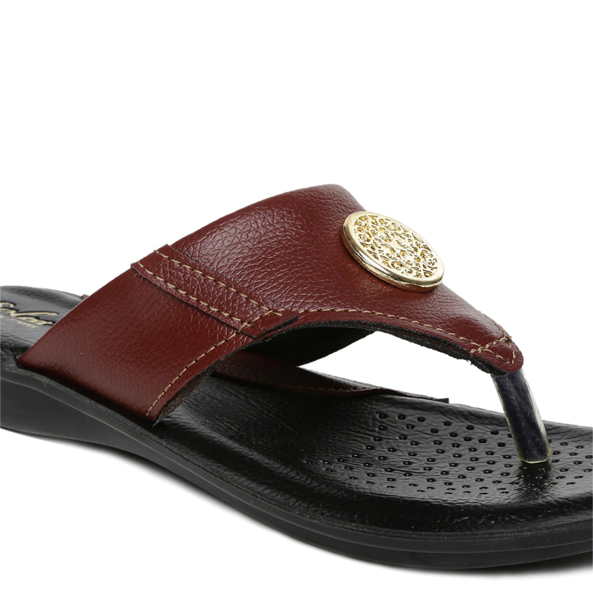 Women&#39;s Maroon Solea Flip-Flops