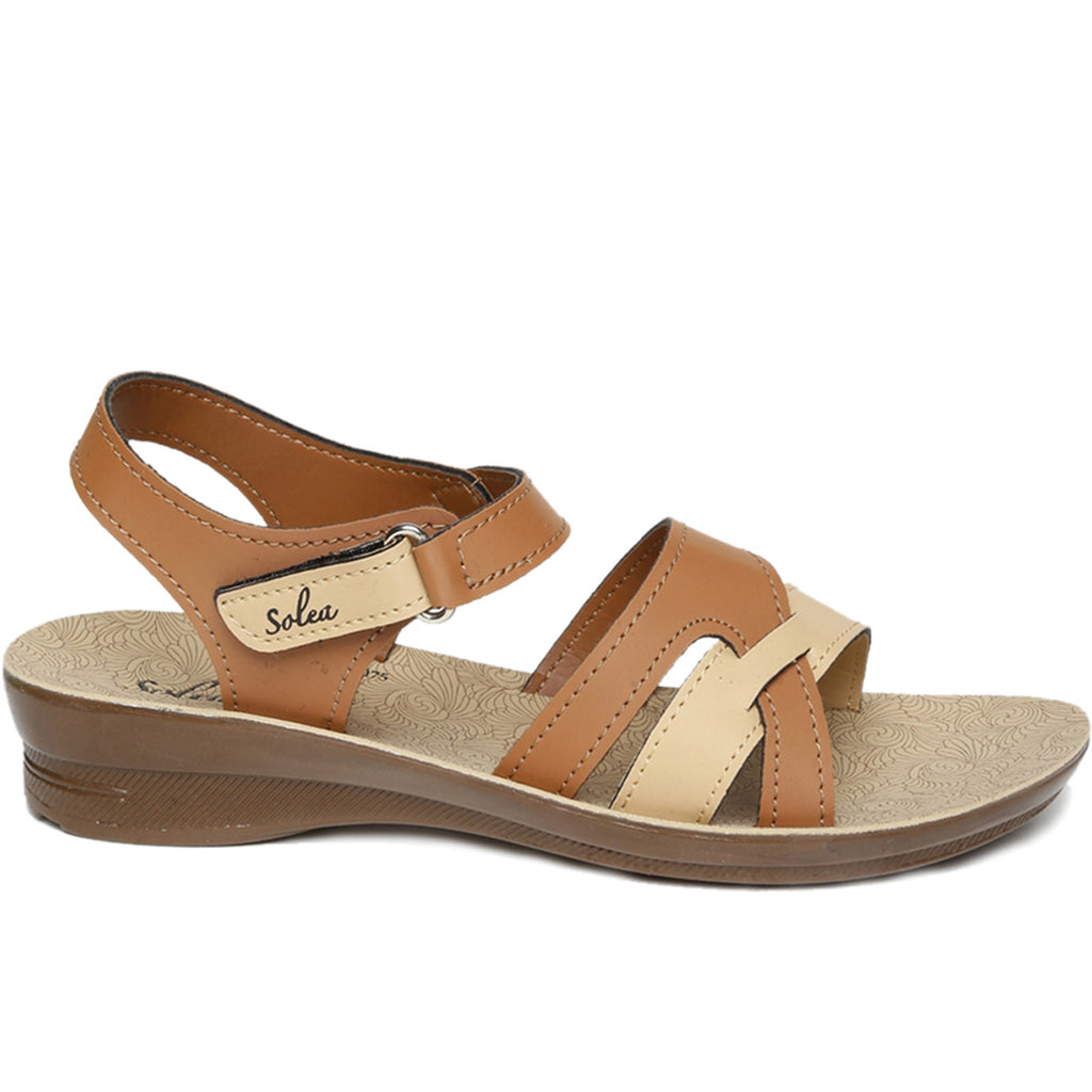 Women's Tan Solea Sandals Paragon Footwear