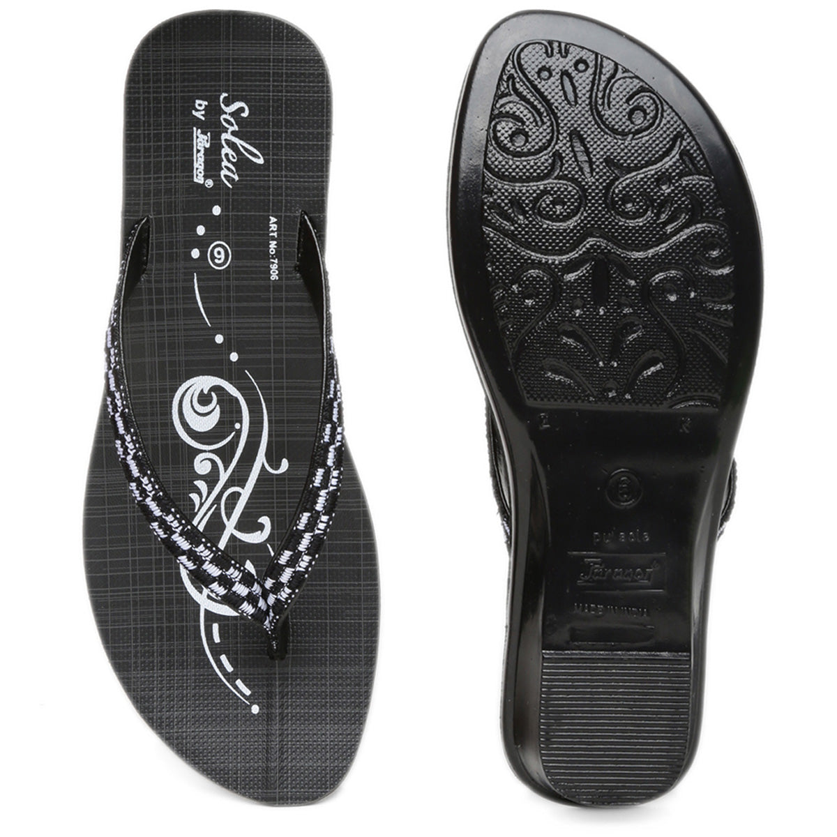 Women&#39;s Black Solea Flip-Flops