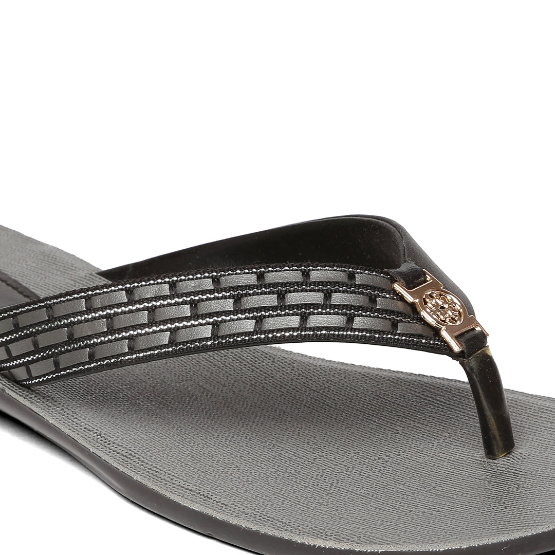 Women&#39;s Black Solea Flip-Flops