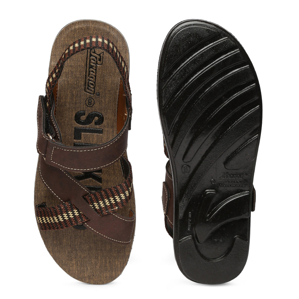 Men's Brown Slickers Sandals Paragon Footwear