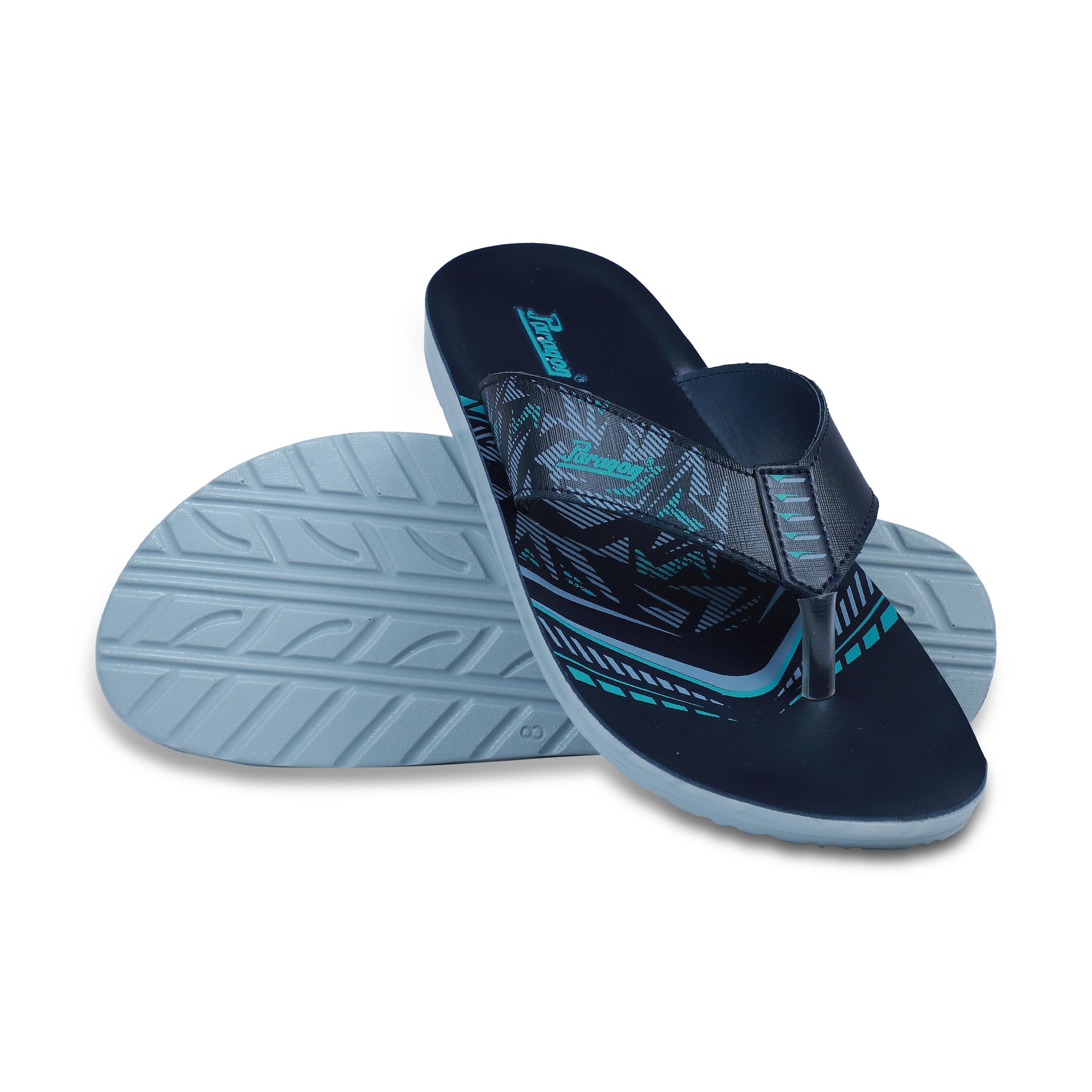 Paragon PUK2216G Men Everyday Lightweight Waterproof Flip Flops Printed Patterns and Extra Sole Support | Casual Flip Flops