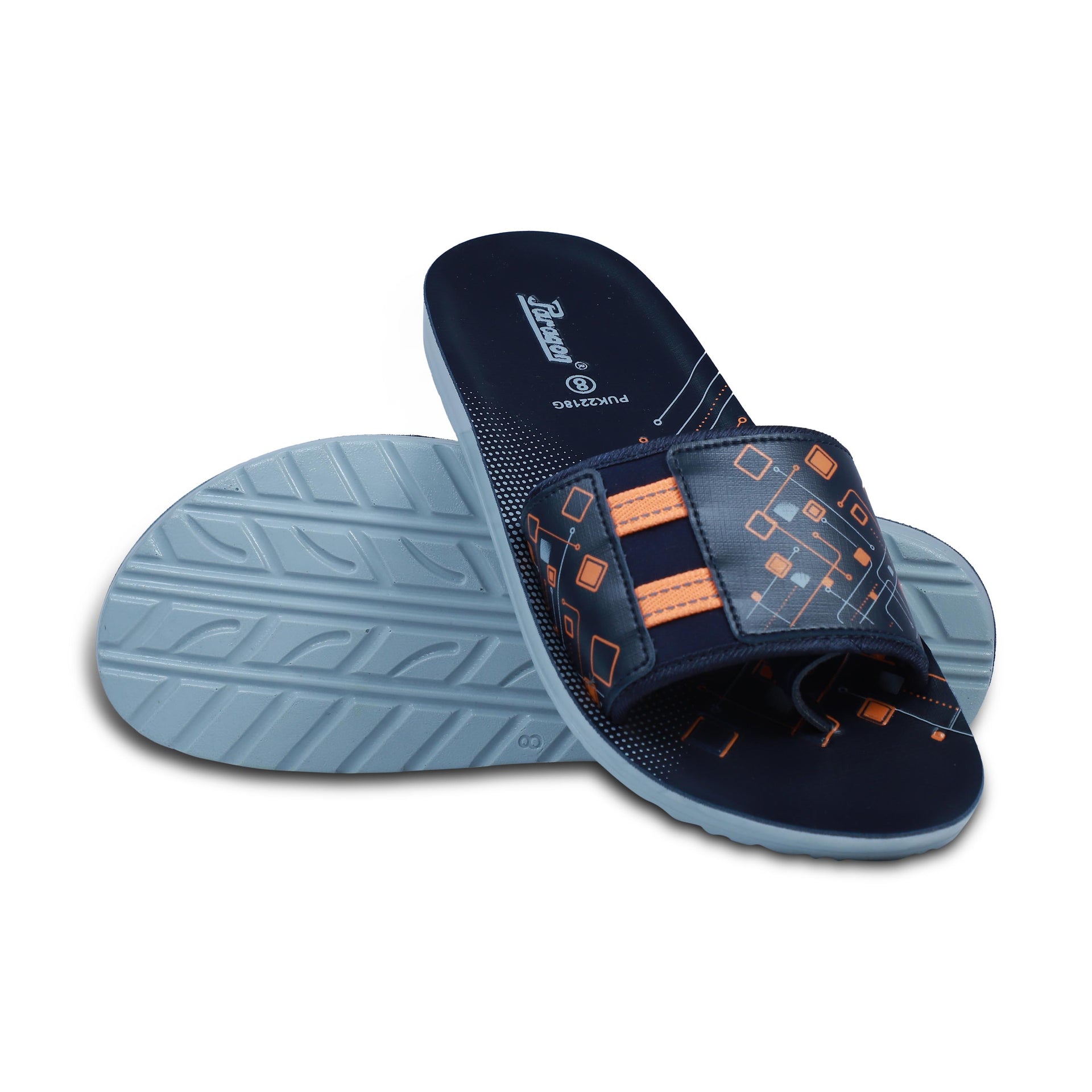 Paragon  PUK2218G Men Casual Sliders | Stylish Trendy Lightweight Slides | Casual &amp; Comfortable Slippers | For Everyday Use