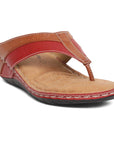 Women's Solea Plus Red-Tan Casual Sandal
