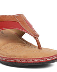 Women's Solea Plus Red-Tan Casual Sandal