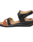 Women's Solea Plus Black-Tan Casual Sandal