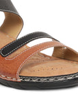Women's Solea Plus Black-Tan Casual Sandal