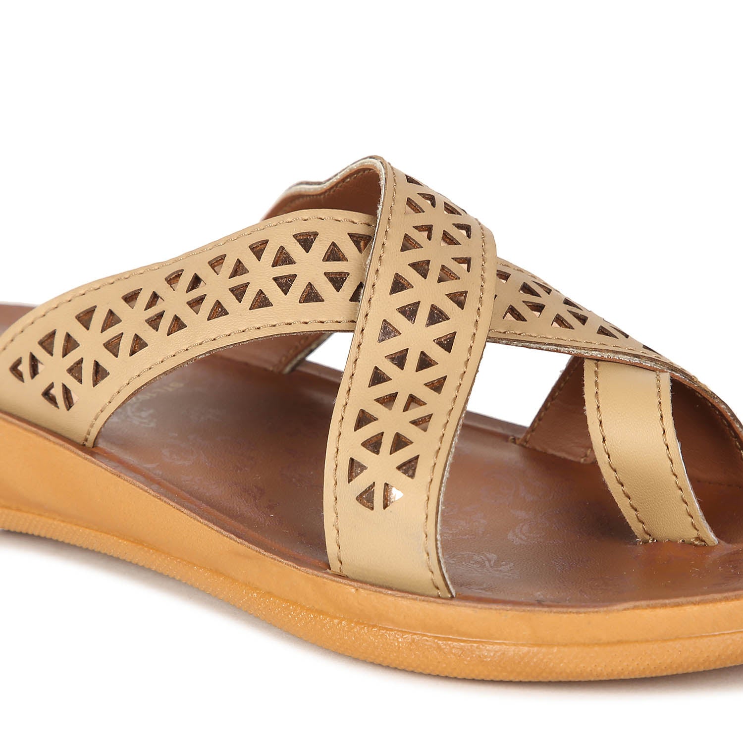 Women&#39;s Beige Stimulus Flip Flops