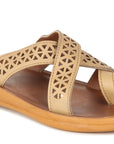 Women's Beige Stimulus Flip Flops